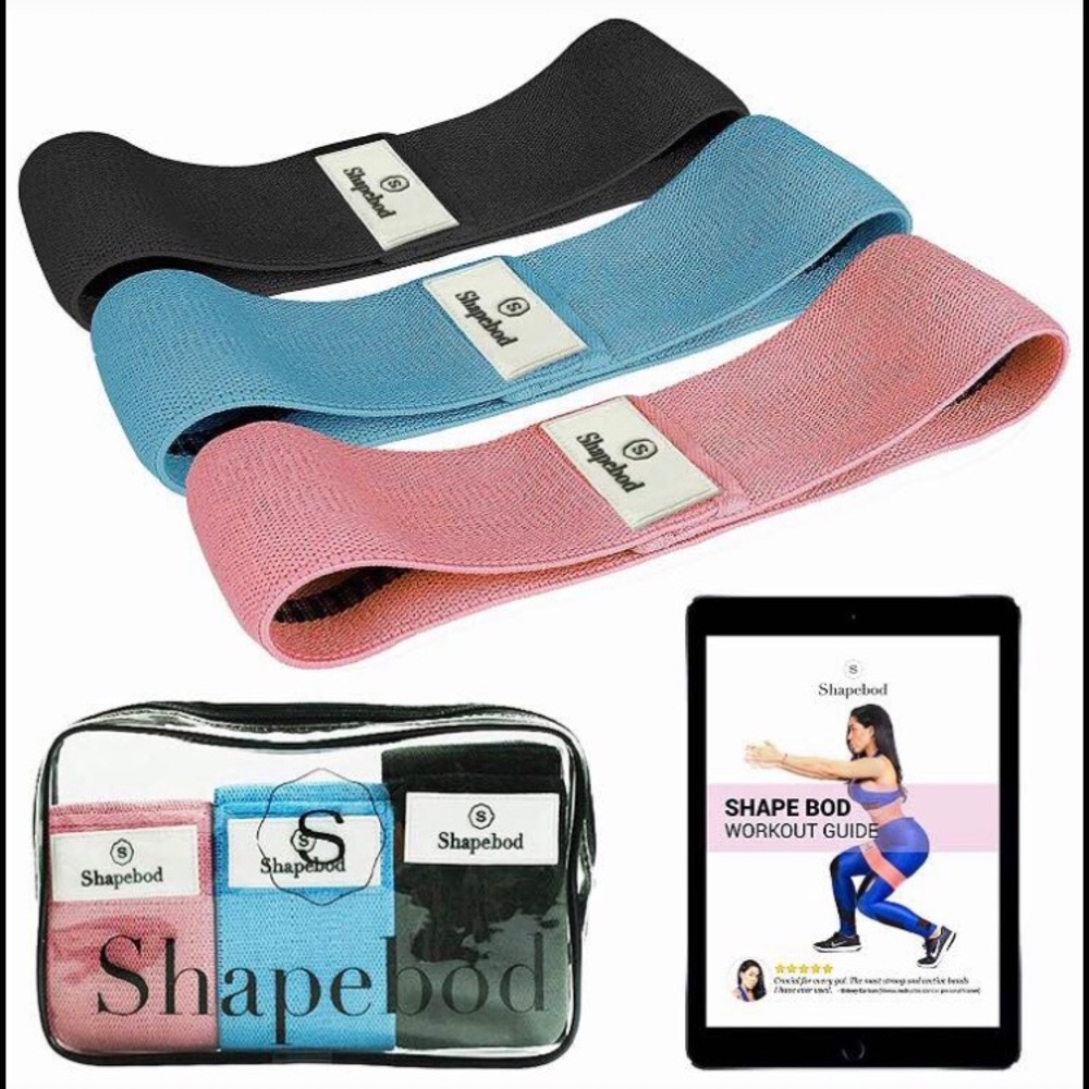 Booty Bands – Set of 3 Glute Bands for Gym or Home Workout